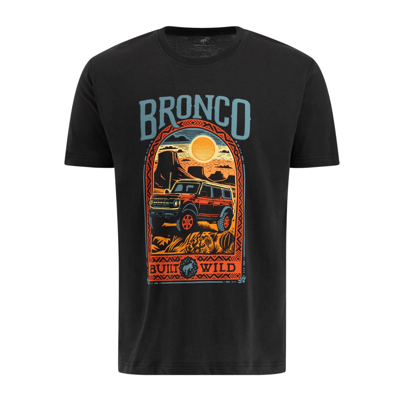 Ford Bronco Built Wild Mens Off Road Desert Adventure T-Shirt
