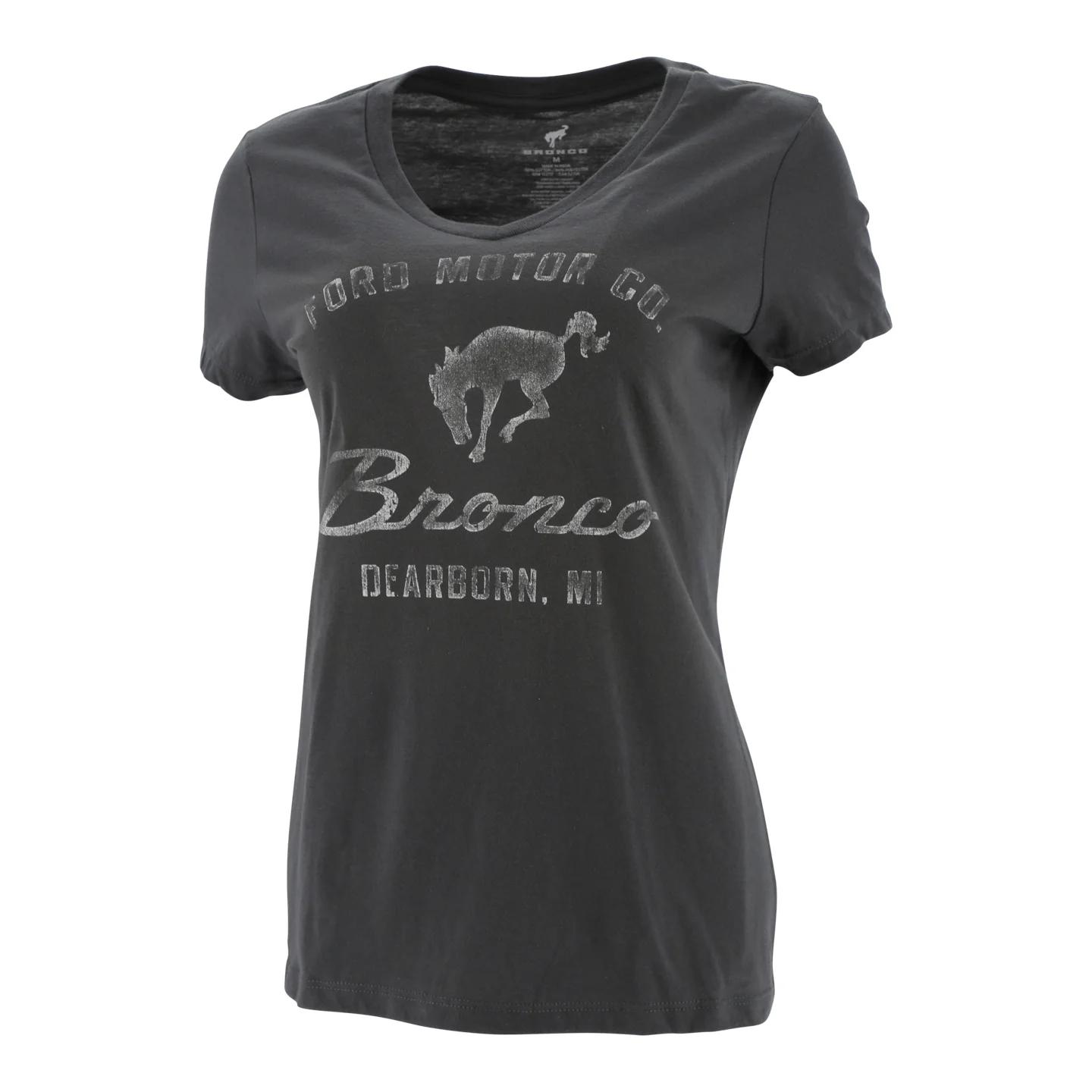 Ford Motor Co Bronco Womens Vintage V Neck T-Shirt