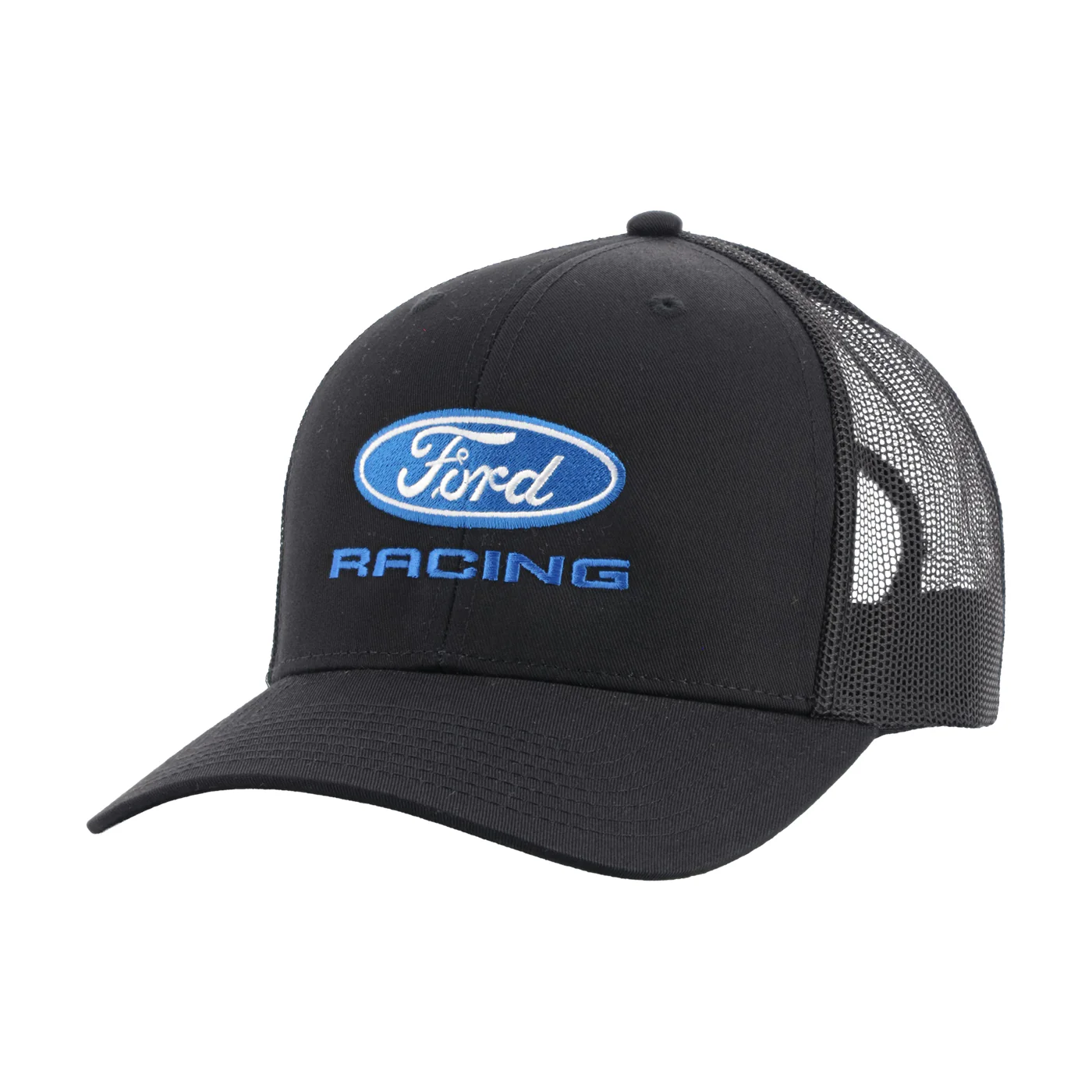 Ford Racing Logo Black Mesh Snapback Hat